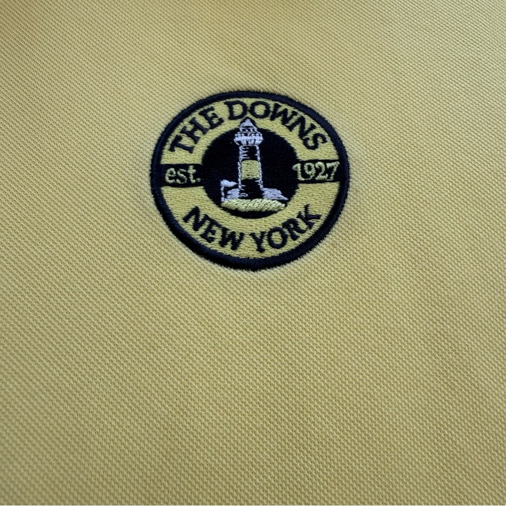 Tommy Hilfiger Golf Polo Shirt Butter Yellow Montauk Downs Hamptons Mens Lrg EUC - Picture 4 of 9